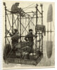 Albert Tissandier, Gaston Tissandier, and an unidentified man in the basket of their airship by P. Ferat
