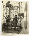 Albert Tissandier, Gaston Tissandier, and an unidentified man in the basket of their airship by P. Ferat