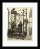 Albert Tissandier, Gaston Tissandier, and an unidentified man in the basket of their airship by P. Ferat