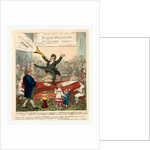 A German mountebank blowing his own trumpet at a Dutch concert of 500 piano fortes by George Cruikshank