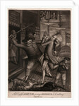 An English jack-tar giving monsieur a drubbing by Anonymous