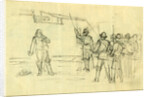 Scene with conquistadors by Anonymous