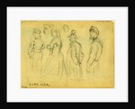 Studies of child, woman, gentleman, African American man & soldier by Anonymous