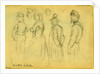 Studies of child, woman, gentleman, African American man & soldier by Anonymous