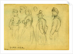 Studies of child, woman, gentleman, African American man & soldier by Anonymous