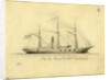 U.S. Gun Boat Pawnee by Alfred R Waud