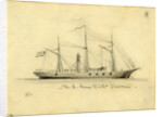 U.S. Gun Boat Pawnee by Alfred R Waud