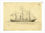 U.S. Gun Boat Pawnee by Alfred R Waud