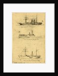 Broadside views of three sidewheel steamships: U.S. Transport Ericcson, U.S. Transport Mayflower, and U.S. Transport Empire City by Alfred R Waud