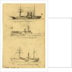 Broadside views of three sidewheel steamships: U.S. Transport Ericcson, U.S. Transport Mayflower, and U.S. Transport Empire City by Alfred R Waud
