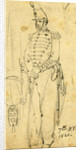 Sketches of soldiers wearing the 7th New York Cavalry regiment uniform, 1861 by Alfred R Waud