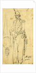 Sketches of soldiers wearing the 7th New York Cavalry regiment uniform, 1861 by Alfred R Waud