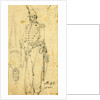 Sketches of soldiers wearing the 7th New York Cavalry regiment uniform, 1861 by Alfred R Waud