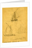 Three sailboats on Chesapeake Bay by Alfred R Waud