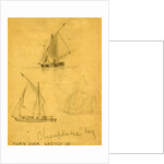 Three sailboats on Chesapeake Bay by Alfred R Waud
