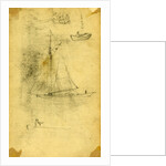 Small sailboat and rowboats by Alfred R Waud