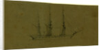 Supply, Broadside view of frigate, 1860-1865 by Alfred R Waud