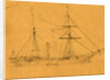 Pocohontas, broadside view of steam frigate, 1860-1865 by Alfred R Waud