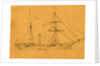 Pocohontas, broadside view of steam frigate, 1860-1865 by Alfred R Waud
