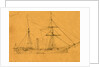 Pocohontas, broadside view of steam frigate, 1860-1865 by Alfred R Waud