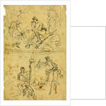 Scenes on the road, roasting corn and foraging by Alfred R Waud