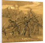 Stripping a rail fence for fires by Alfred R Waud