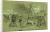 The bivouac feast after a successful forage in the enemies country after the occupation of Munson's hill, 1861 October 1 by Alfred R Waud