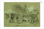 The bivouac feast after a successful forage in the enemies country after the occupation of Munson's hill, 1861 October 1 by Alfred R Waud