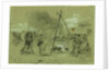 The bivouac feast after a successful forage in the enemies country after the occupation of Munson's hill, 1861 October 1 by Alfred R Waud