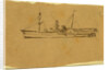 A steamship, Broadside view, 1860-1865 by Alfred R Waud