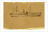 A steamship, Broadside view, 1860-1865 by Alfred R Waud
