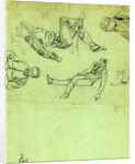 Sketches of figures in repose, 1865 by Alfred R Waud