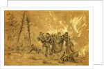 Wounded escaping from the burning woods of the Wilderness by Alfred R Waud
