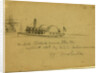 Confed. Blockade runner Planter captured 1863 by U.S.S. Lackawanna off Mobile by Alfred R Waud