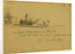 Confed. Blockade runner Planter captured 1863 by U.S.S. Lackawanna off Mobile by Alfred R Waud