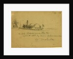 Confed. Blockade runner Planter captured 1863 by U.S.S. Lackawanna off Mobile by Alfred R Waud