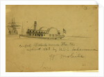 Confed. Blockade runner Planter captured 1863 by U.S.S. Lackawanna off Mobile by Alfred R Waud