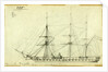 Danish Frigate 1861, Newport News, Zeeland by Alfred R Waud