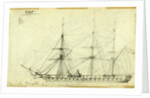 Danish Frigate 1861, Newport News, Zeeland by Alfred R Waud