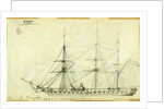 Danish Frigate 1861, Newport News, Zeeland by Alfred R Waud