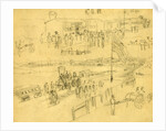 Two sketches of a depot on the Charleston & Savannah Railroad by Alfred R Waud