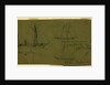 Broadside views of three ships, Kanawha Blockade runner Joe Flanner, captured by Pembina 1863 off Mobile; and Elias Beckwith by Alfred R Waud