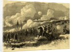 Colonel Burnside's brigade at Bull Run, First and Second Rhode Island, and Seventy-First New York Regiments, with their Artillery, Attacking the Rebel Batteries at Bull Run by Alfred R Waud