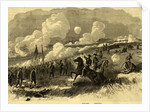 Colonel Burnside's brigade at Bull Run, First and Second Rhode Island, and Seventy-First New York Regiments, with their Artillery, Attacking the Rebel Batteries at Bull Run by Alfred R Waud