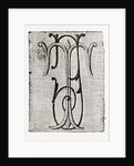 Monogram For Underlinen (t. J.) by Anonymous