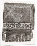 Towel Embroidered In Cord Stitch by Anonymous