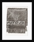 Towel Embroidered In Cord Stitch by Anonymous
