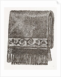 Towel Embroidered In Cord Stitch by Anonymous
