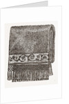 Towel Embroidered In Cord Stitch by Anonymous