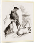 Highland Shepherd and Dog by Anonymous